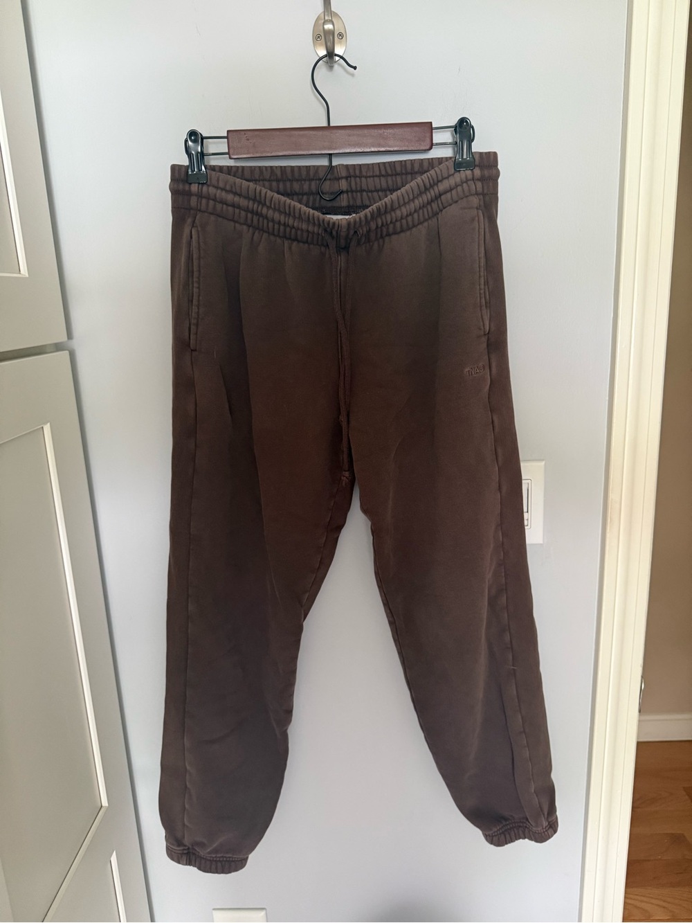 TNA Boyfriend Fit Dark Brown Elastic Waist Joggers